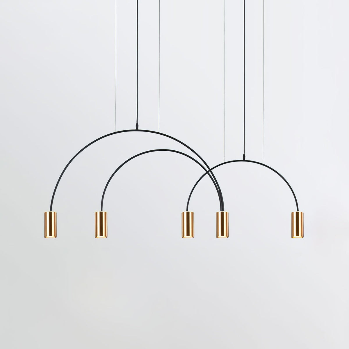 Noriel lámpara colgante minimalista con cilindros superpuestos para comedor cilíndrico