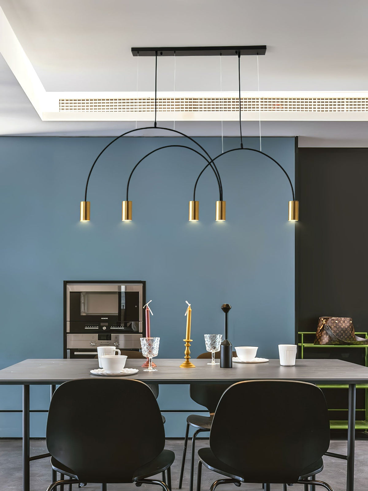 Noriel lámpara colgante minimalista con cilindros superpuestos para comedor cilíndrico