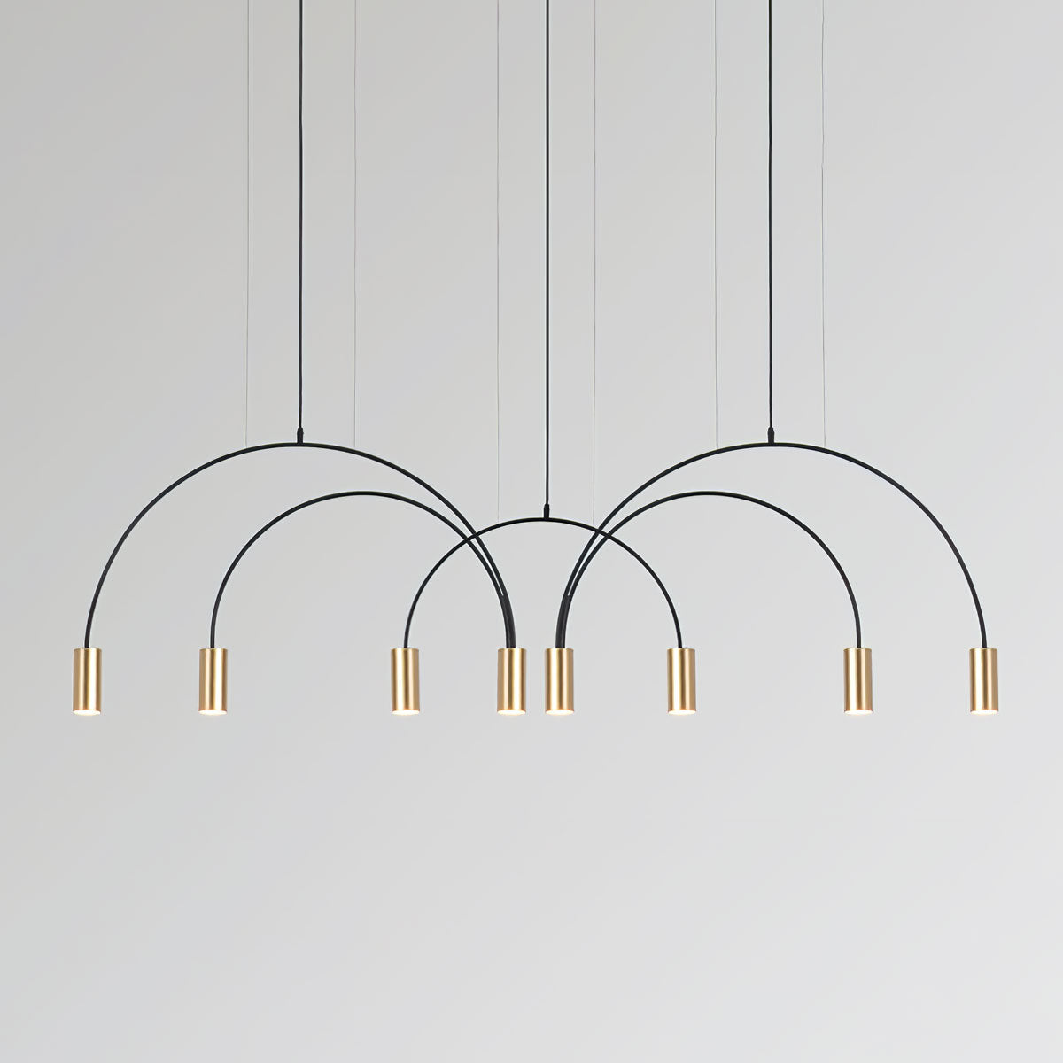 Noriel lámpara colgante minimalista con cilindros superpuestos para comedor cilíndrico
