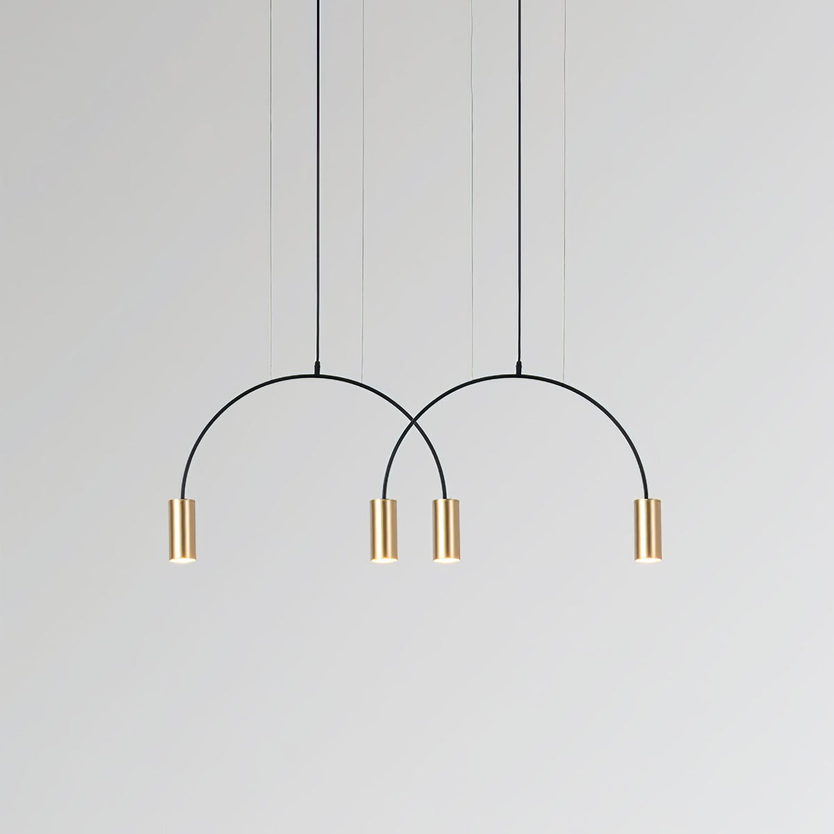 Noriel lámpara colgante minimalista con cilindros superpuestos para comedor cilíndrico