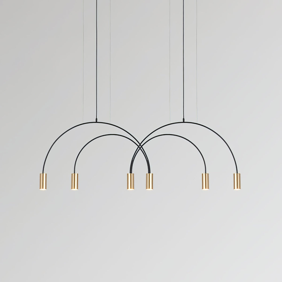 Noriel lámpara colgante minimalista con cilindros superpuestos para comedor cilíndrico