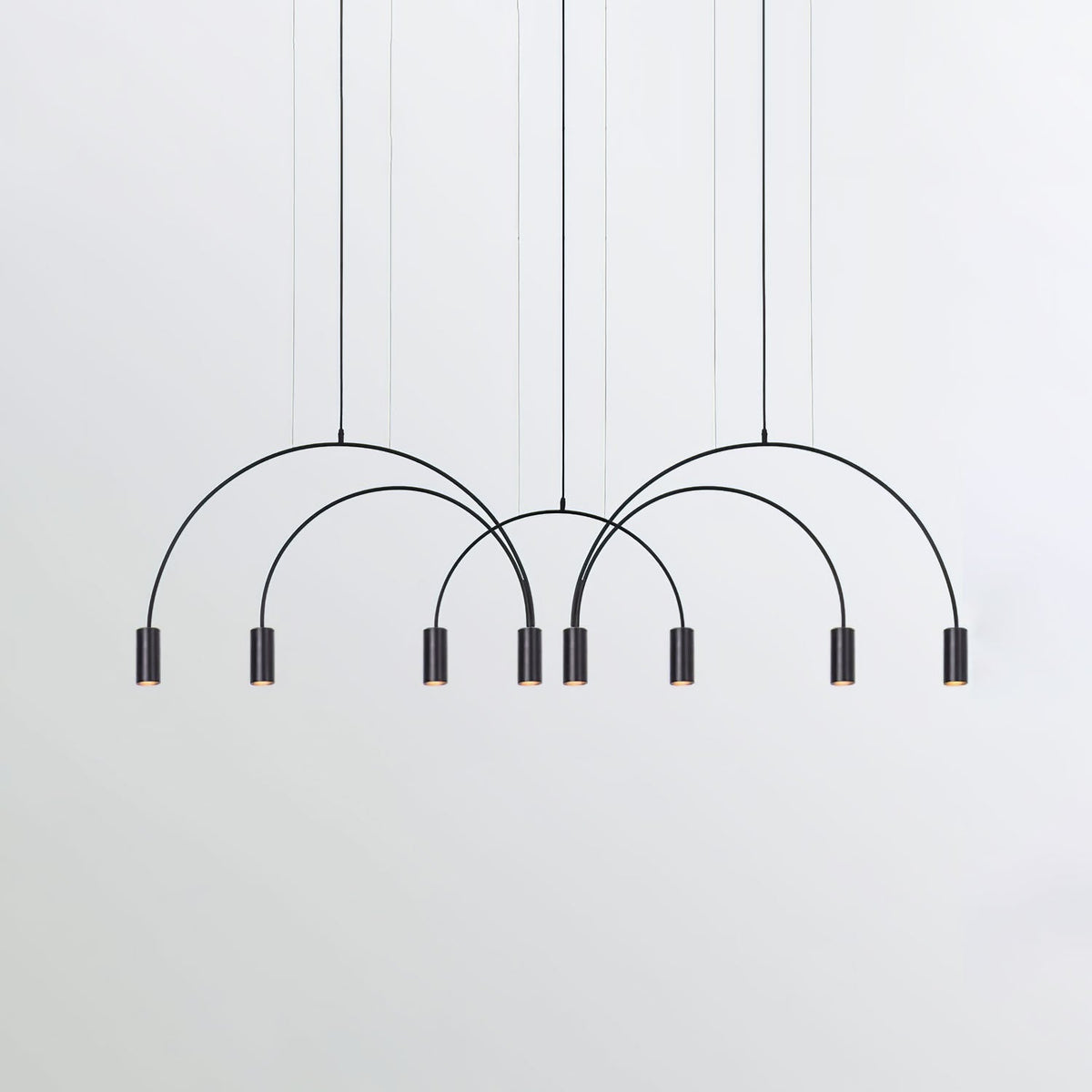 Noriel lámpara colgante minimalista con cilindros superpuestos para comedor cilíndrico