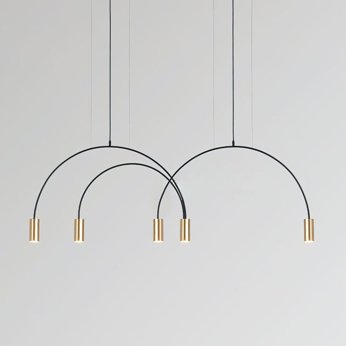 Noriel lámpara colgante minimalista con cilindros superpuestos para comedor cilíndrico