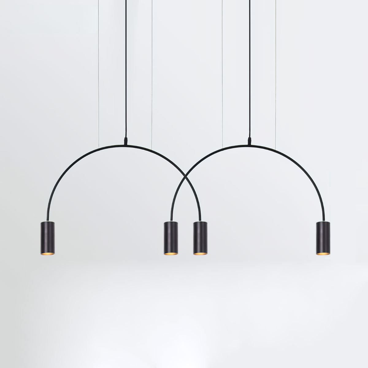 Noriel lámpara colgante minimalista con cilindros superpuestos para comedor cilíndrico