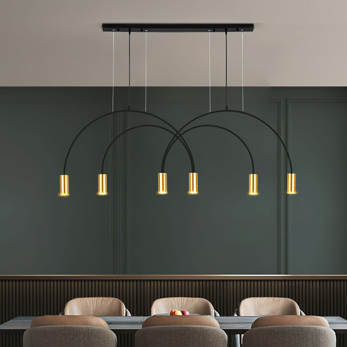 Noriel lámpara colgante minimalista con cilindros superpuestos para comedor cilíndrico