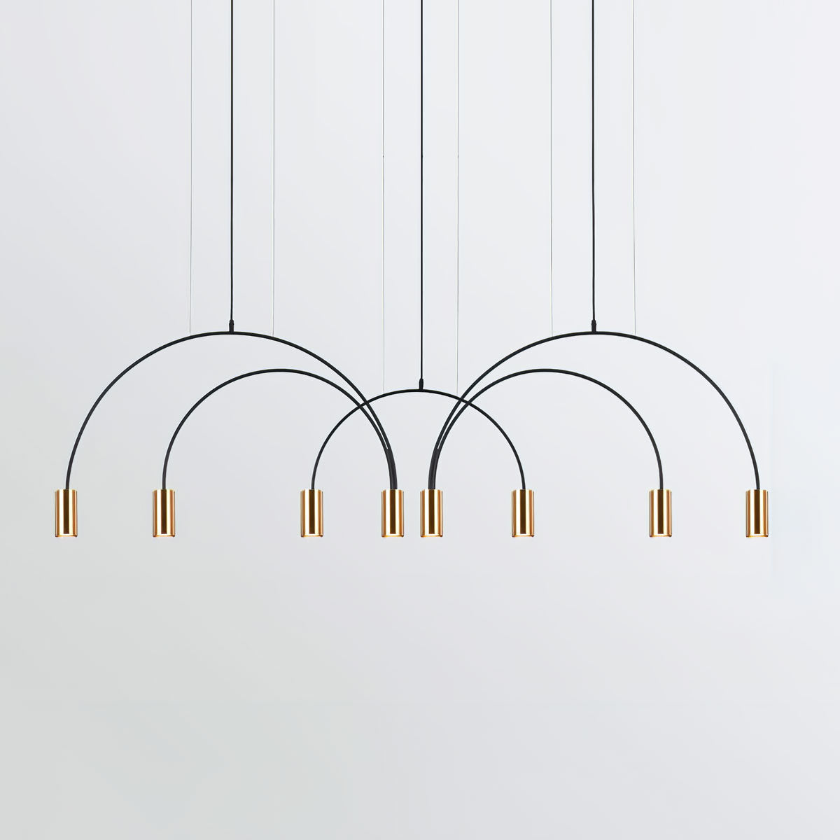 Noriel lámpara colgante minimalista con cilindros superpuestos para comedor cilíndrico