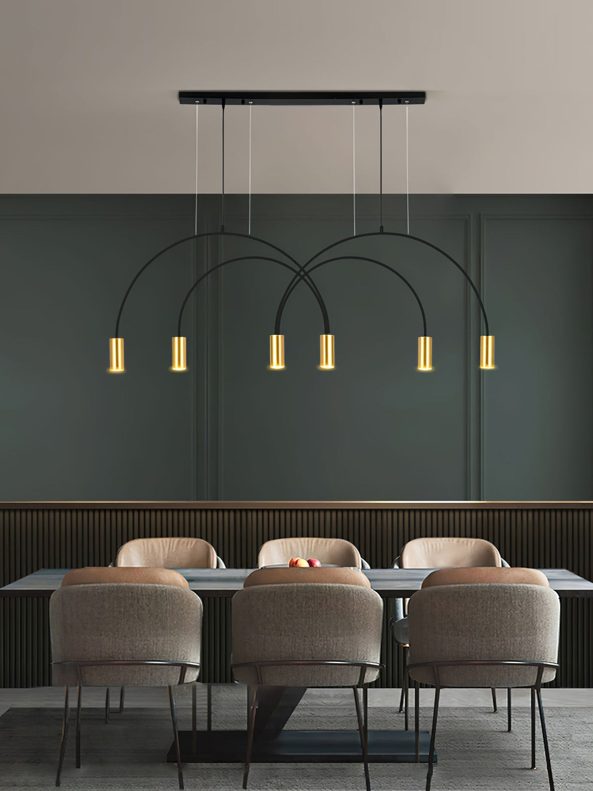 Noriel lámpara colgante minimalista con cilindros superpuestos para comedor cilíndrico