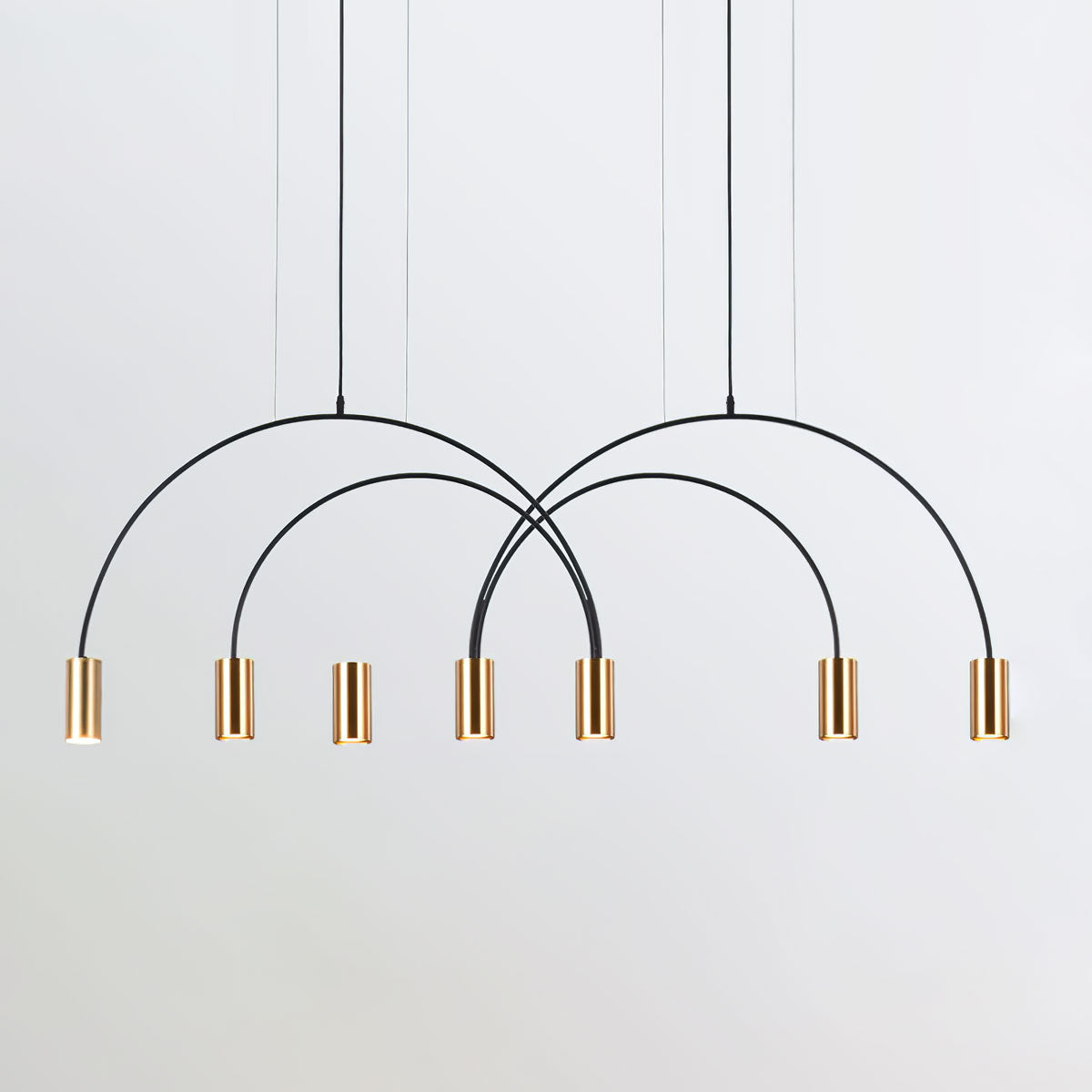 Noriel lámpara colgante minimalista con cilindros superpuestos para comedor cilíndrico
