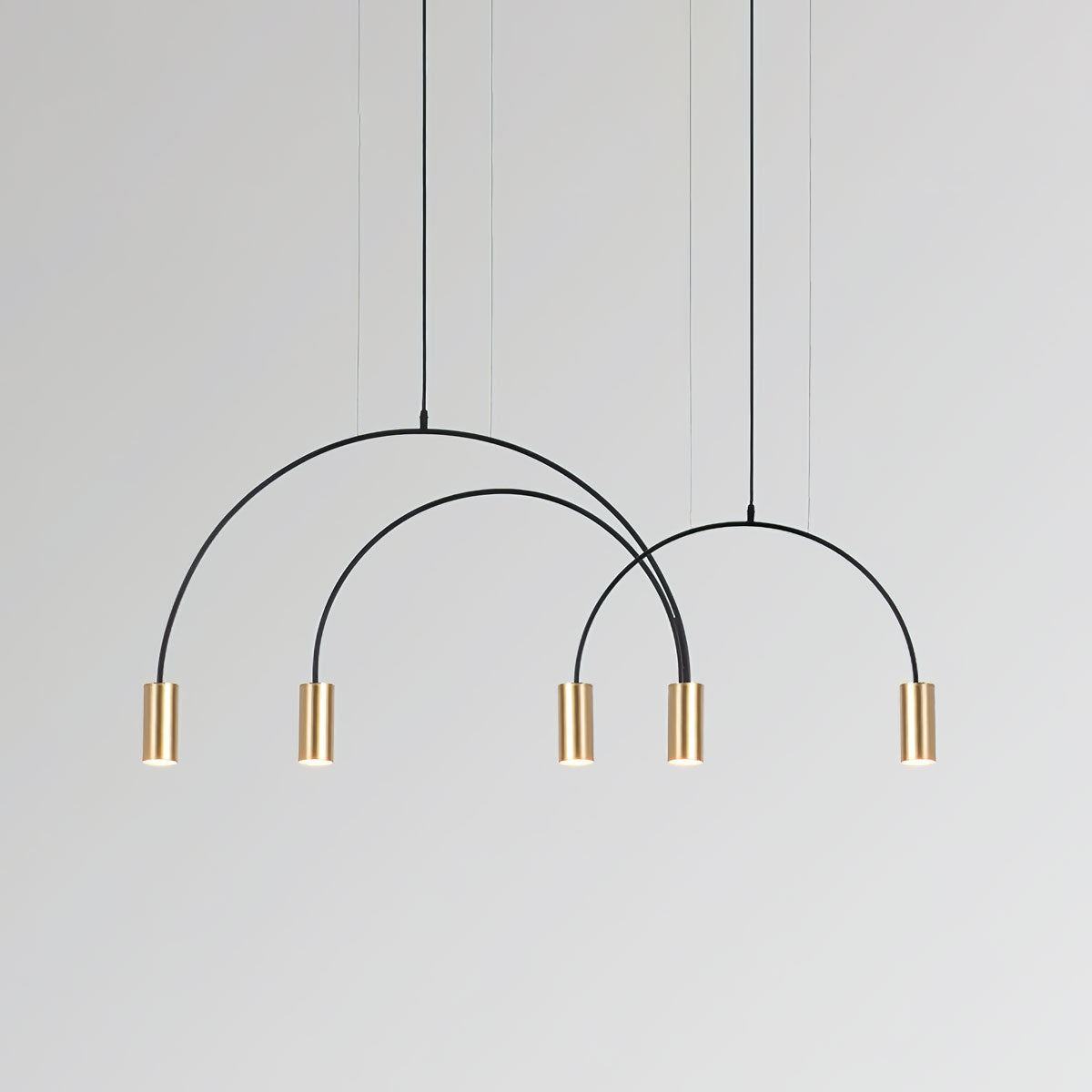 Noriel lámpara colgante minimalista con cilindros superpuestos para comedor cilíndrico