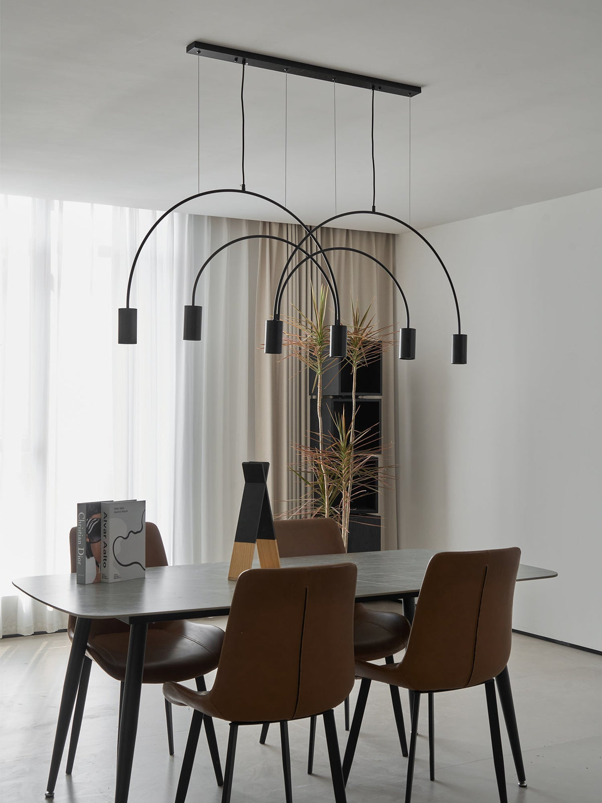 Noriel lámpara colgante minimalista con cilindros superpuestos para comedor cilíndrico