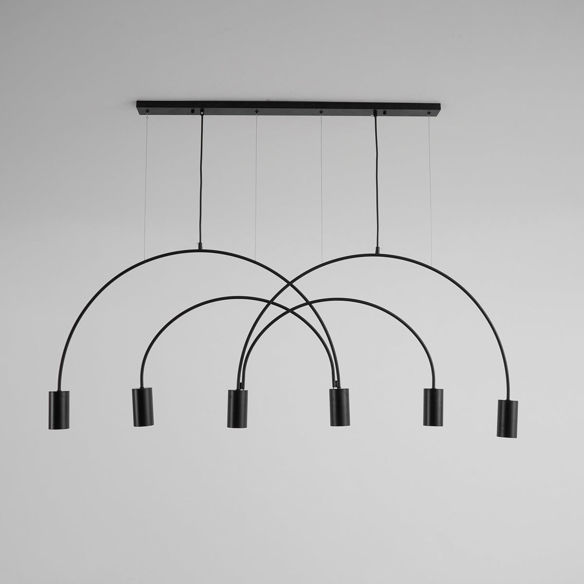 Noriel lámpara colgante minimalista con cilindros superpuestos para comedor cilíndrico