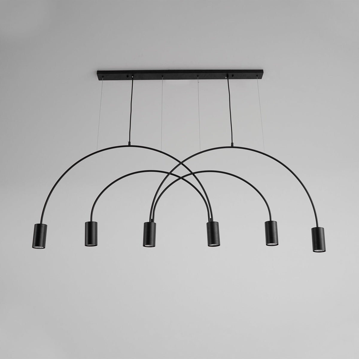 Noriel lámpara colgante minimalista con cilindros superpuestos para comedor cilíndrico