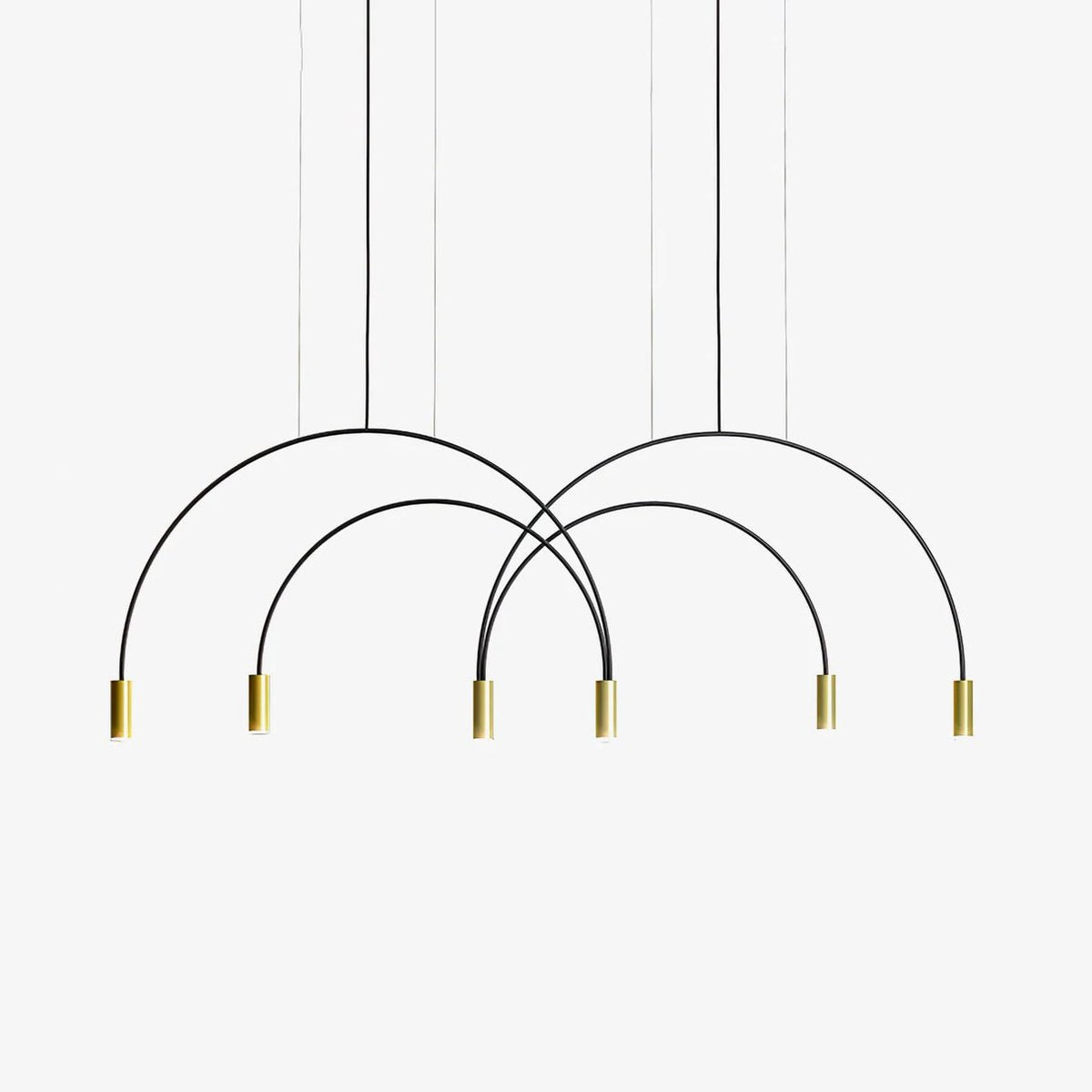 Noriel lámpara colgante minimalista con cilindros superpuestos para comedor cilíndrico