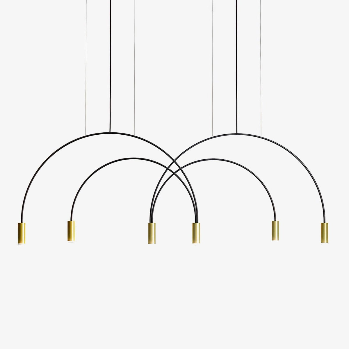 Noriel lámpara colgante minimalista con cilindros superpuestos para comedor cilíndrico