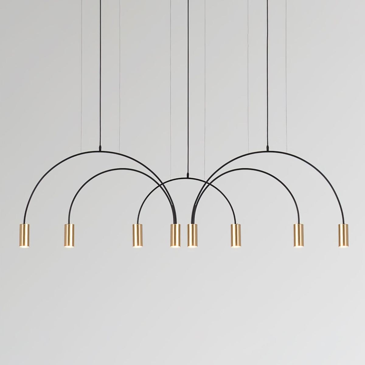 Noriel lámpara colgante minimalista con cilindros superpuestos para comedor cilíndrico