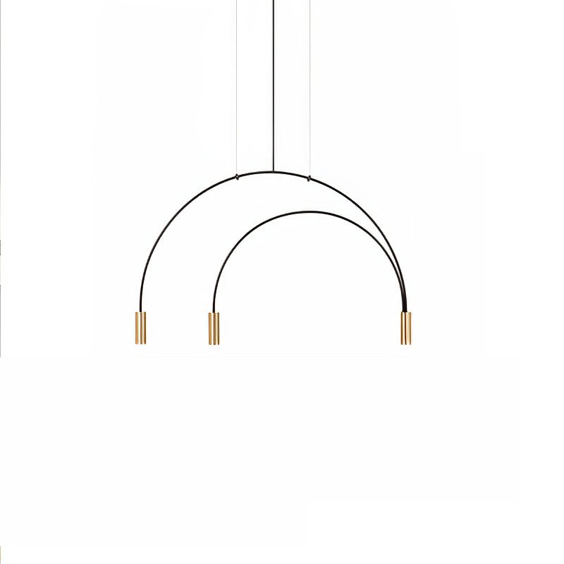 Noriel lámpara colgante minimalista con cilindros superpuestos para comedor cilíndrico