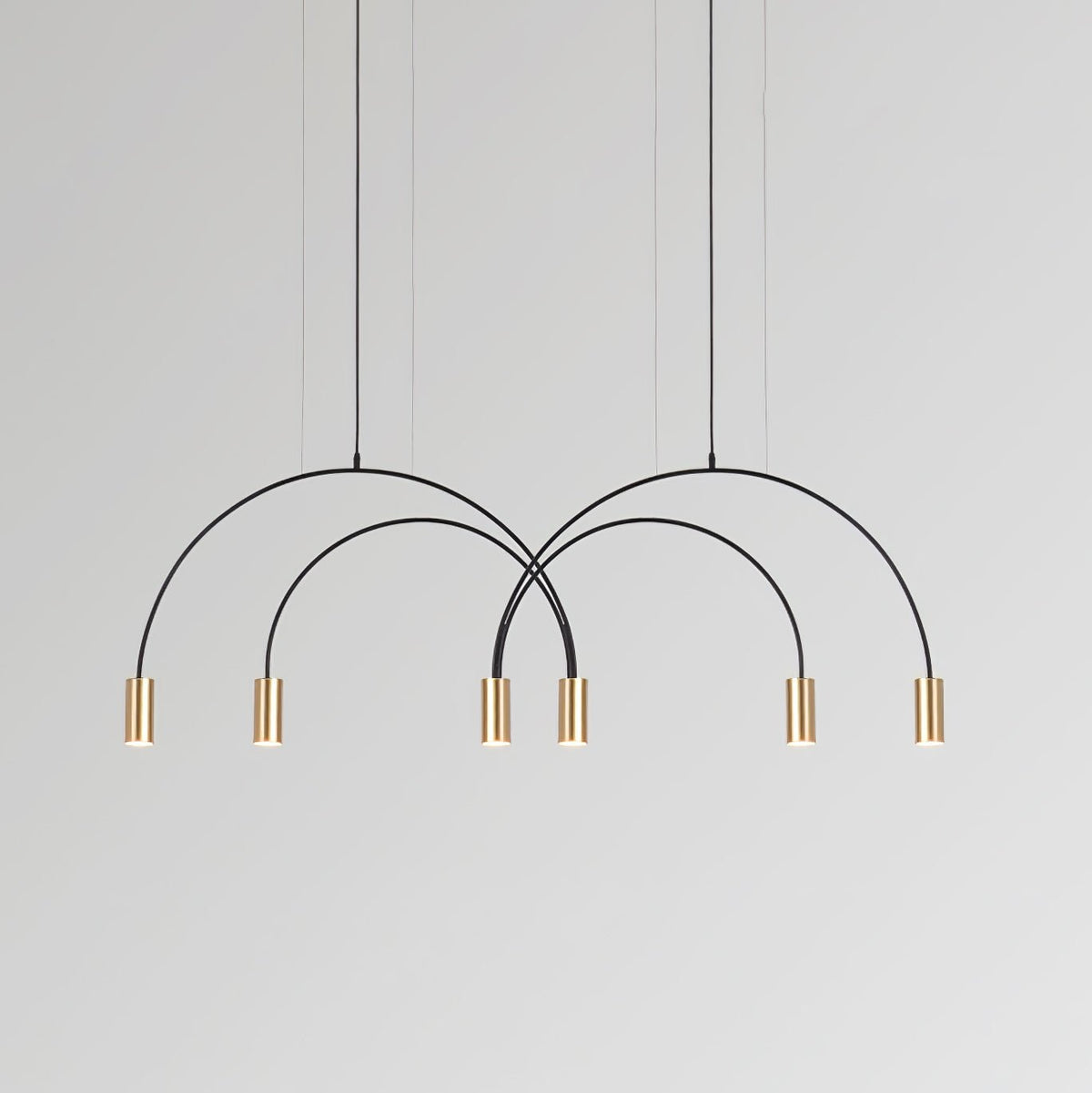 Noriel lámpara colgante minimalista con cilindros superpuestos para comedor cilíndrico