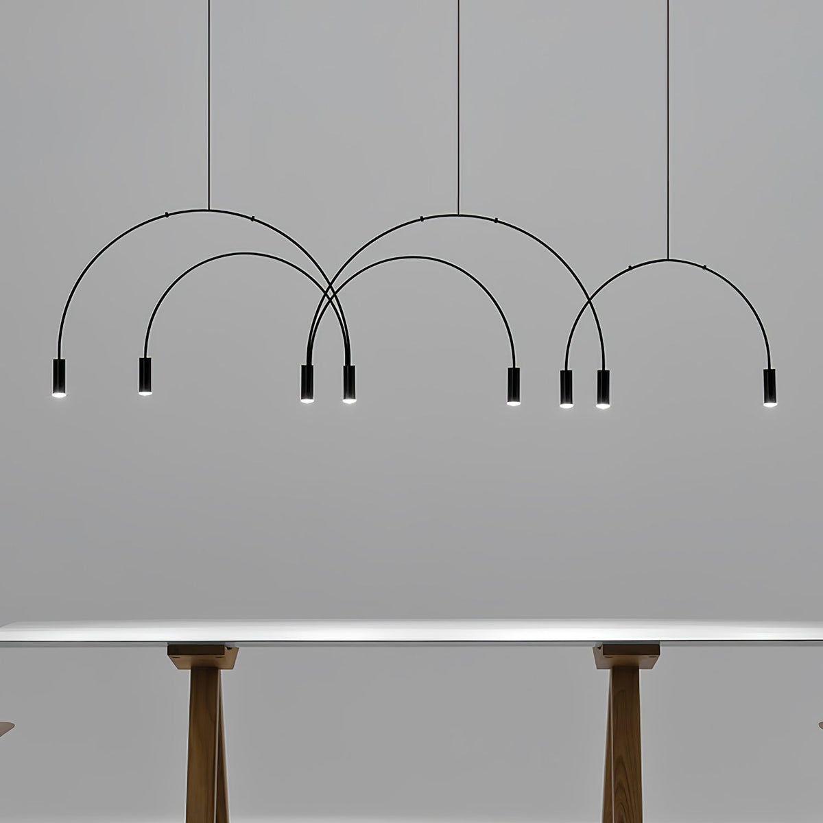 Noriel lámpara colgante minimalista con cilindros superpuestos para comedor cilíndrico