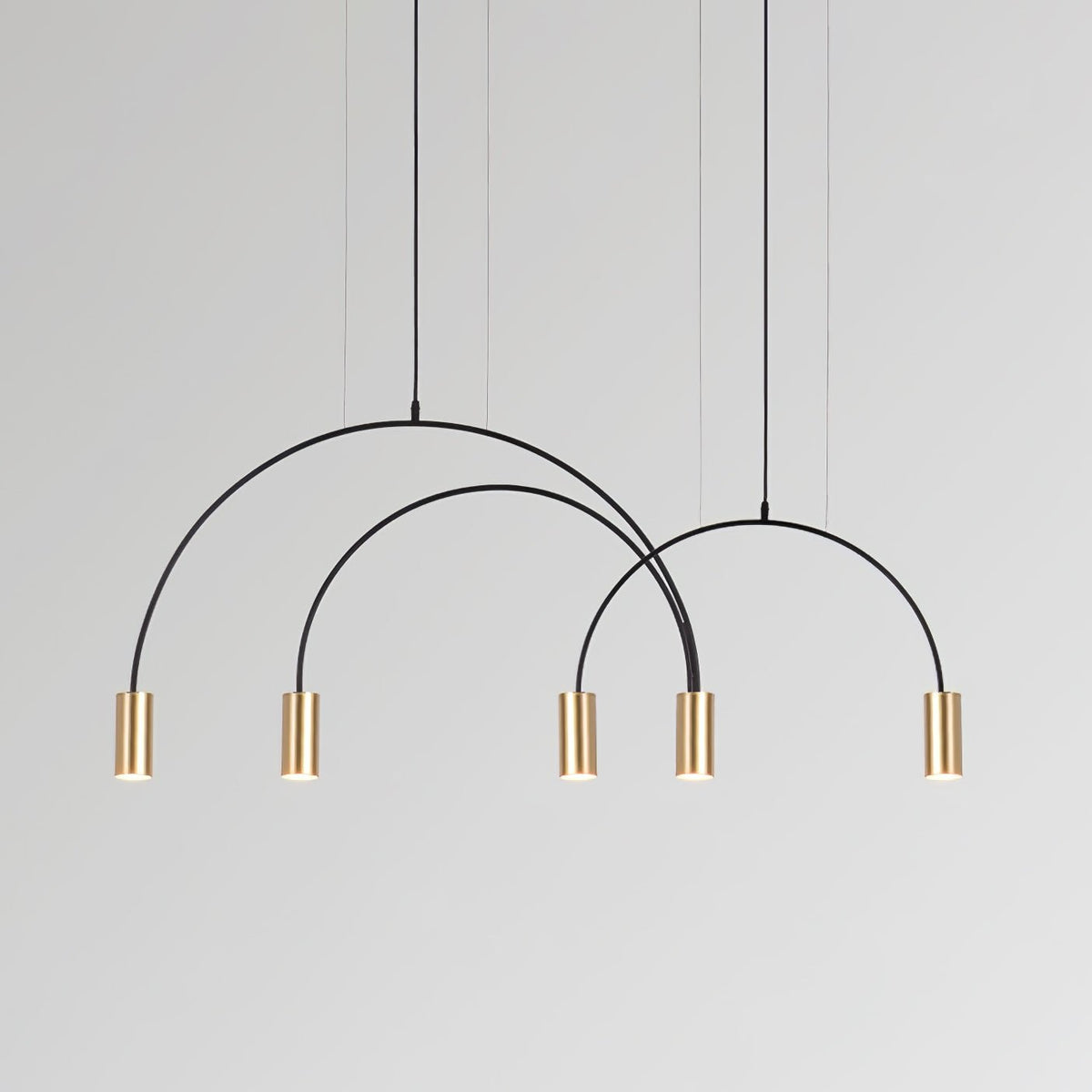 Noriel lámpara colgante minimalista con cilindros superpuestos para comedor cilíndrico