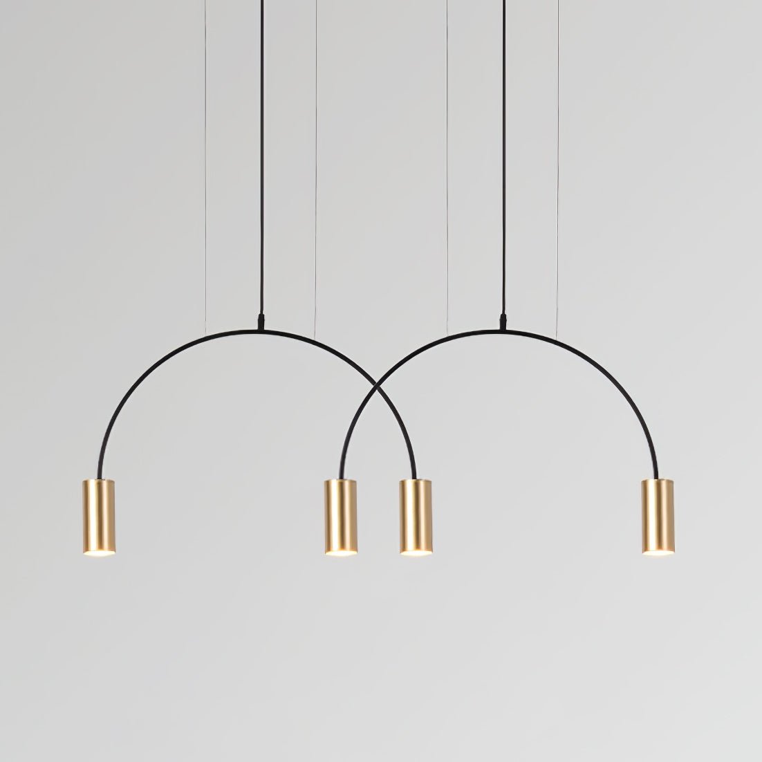 Noriel lámpara colgante minimalista con cilindros superpuestos para comedor cilíndrico