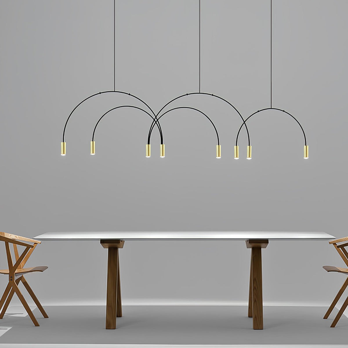 Noriel lámpara colgante minimalista con cilindros superpuestos para comedor cilíndrico