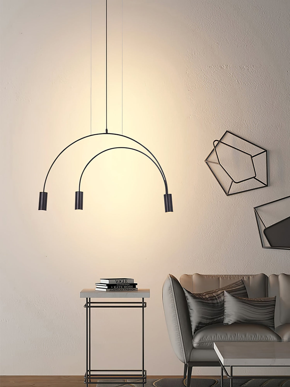 Noriel lámpara colgante minimalista con cilindros superpuestos para comedor cilíndrico