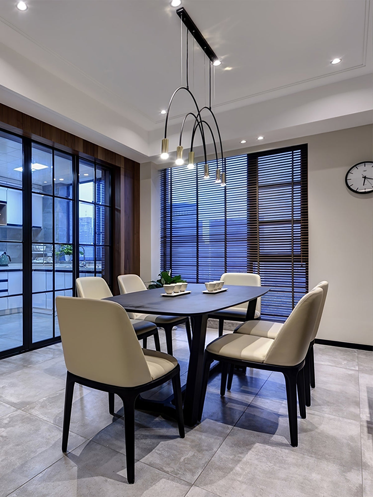 Noriel lámpara colgante minimalista con cilindros superpuestos para comedor cilíndrico