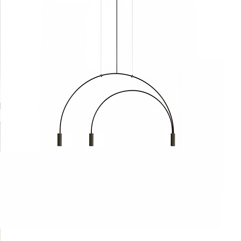 Noriel lámpara colgante minimalista con cilindros superpuestos para comedor cilíndrico