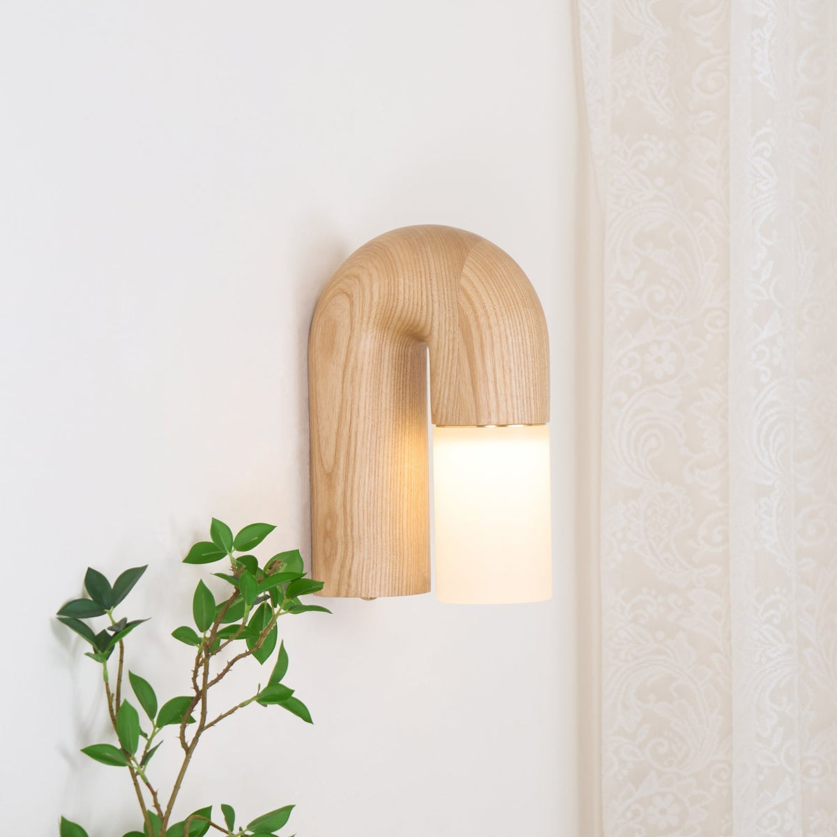 King aplique de pared moderno minimalista de madera