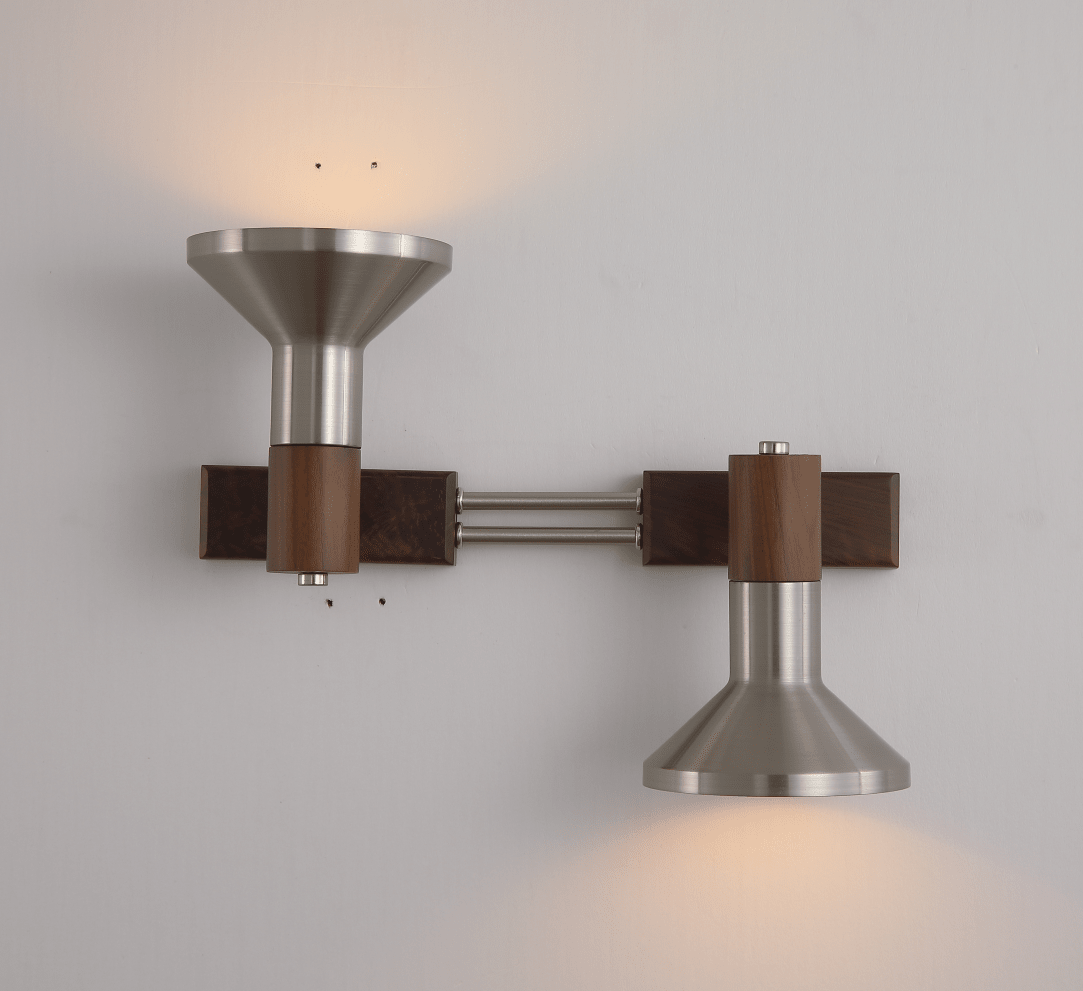 Ardell aplique de pared doble con cabezales rotatorios