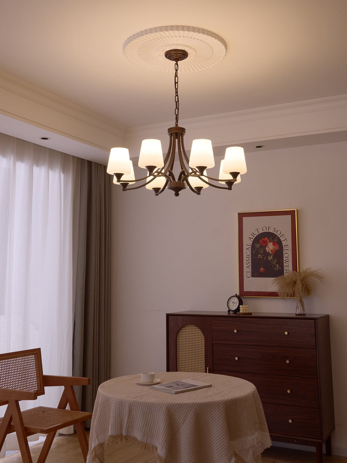 Ardena lámpara de araña elegancia Vintage Clásica de vidrio