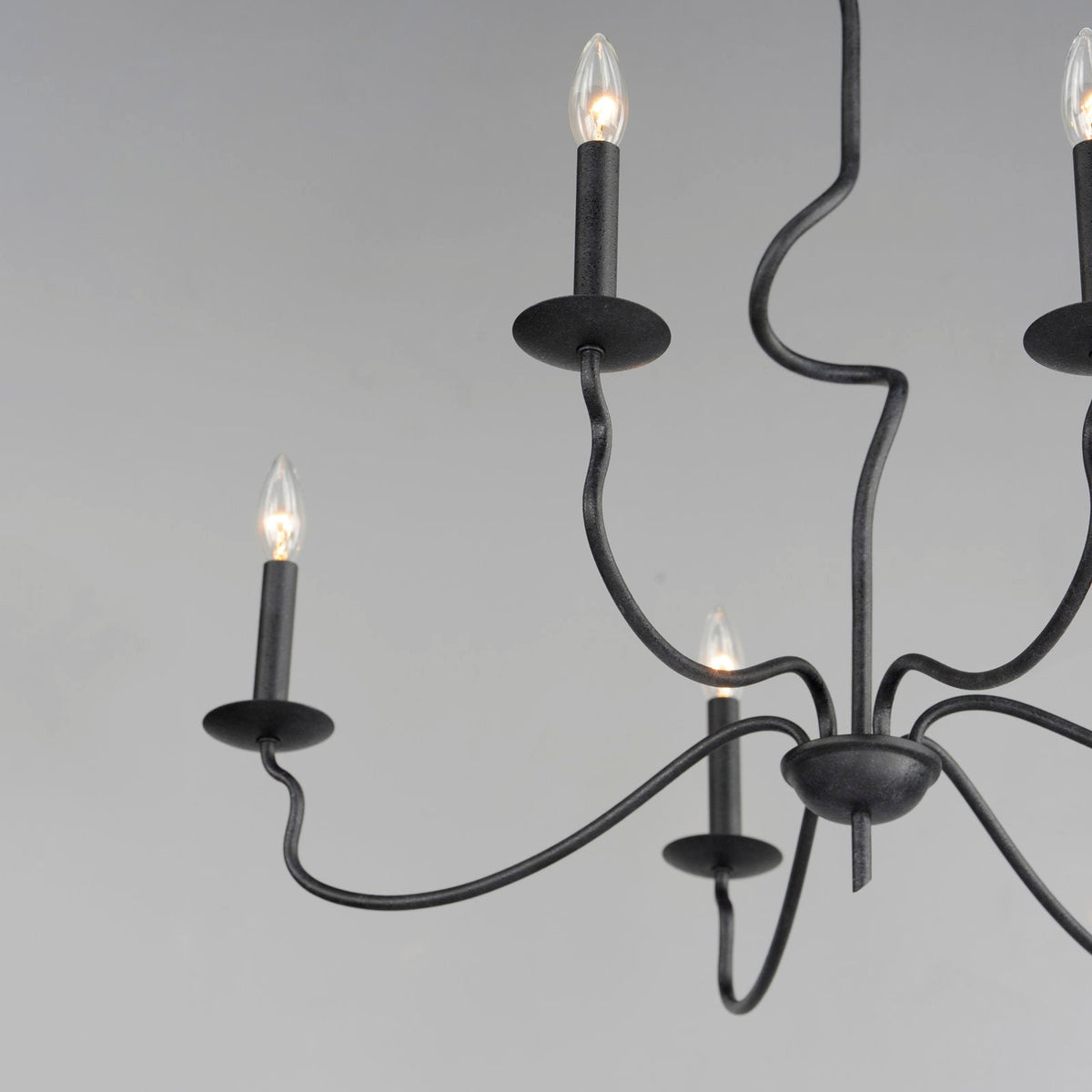 Rauduvyo lámpara de araña moderna minimalista industrial de metal