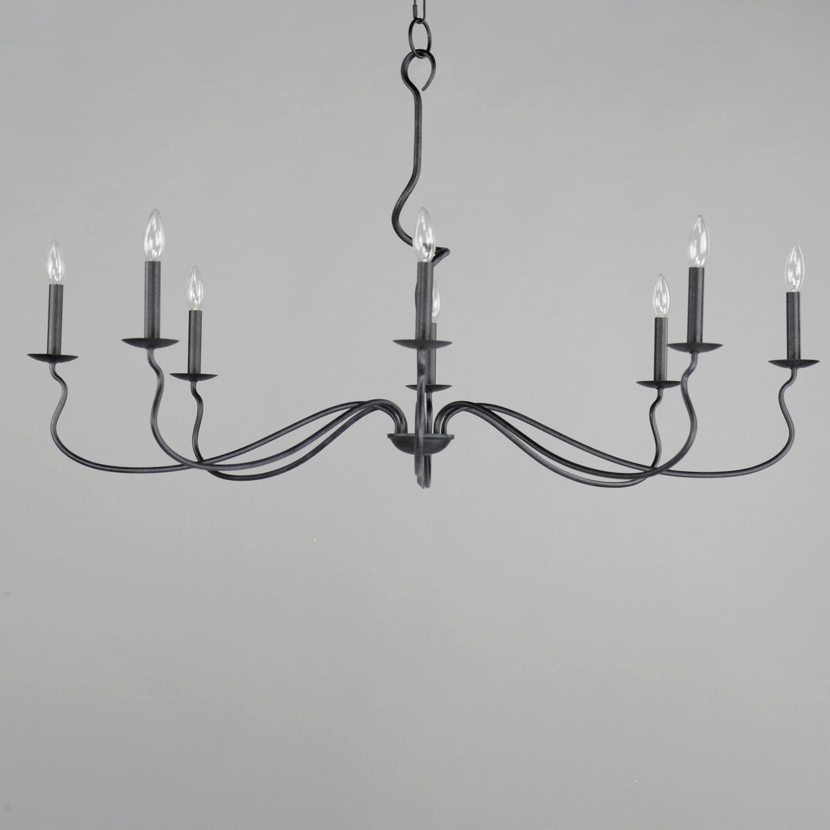 Rauduvyo lámpara de araña moderna minimalista industrial de metal