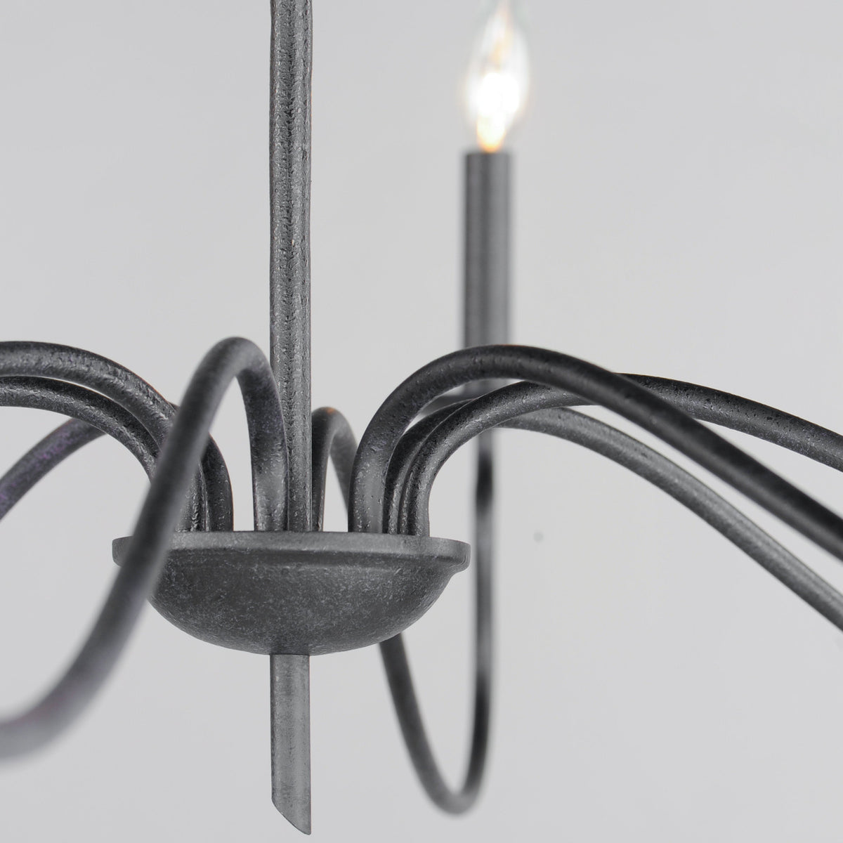 Rauduvyo lámpara de araña moderna minimalista industrial de metal
