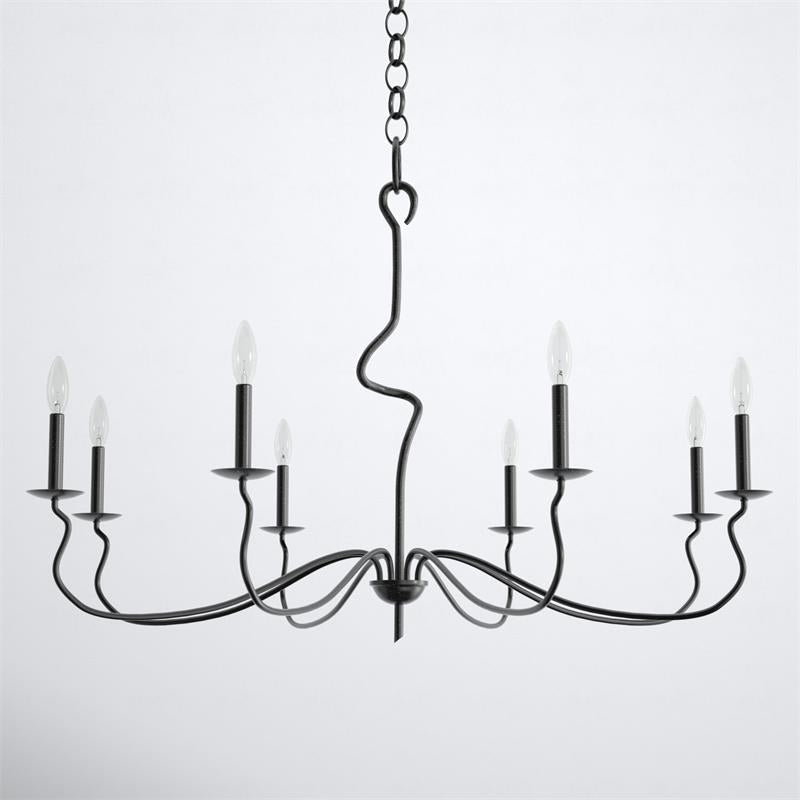 Rauduvyo lámpara de araña moderna minimalista industrial de metal