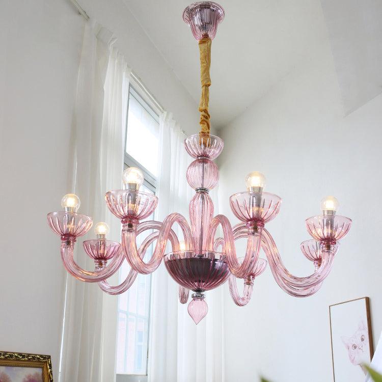 Lioraniel lámpara de araña de vidrio de Murano elegante artesanal
