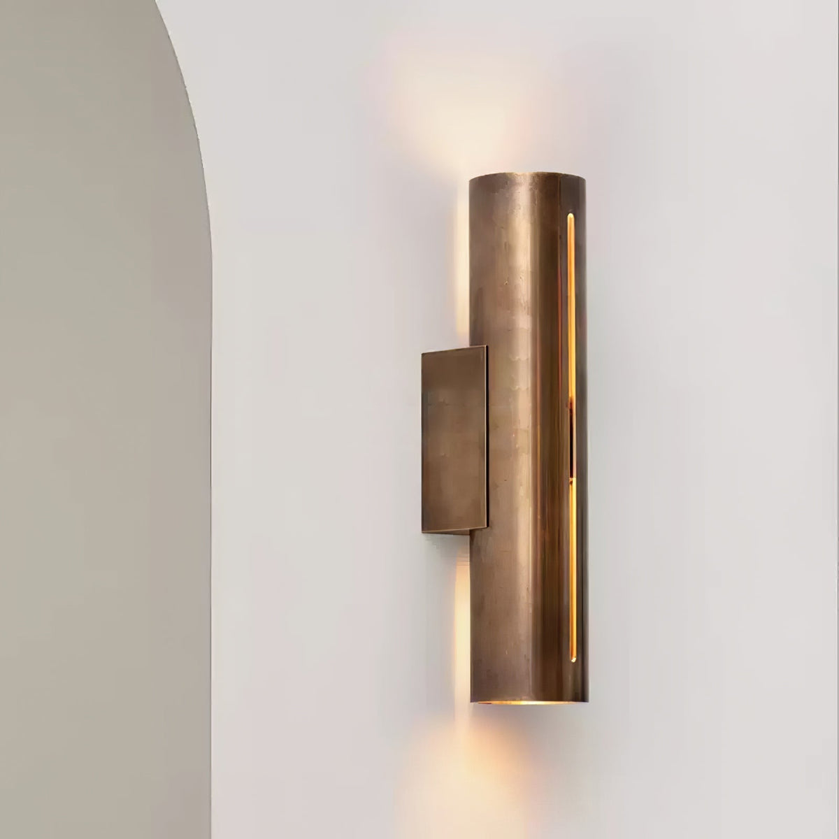 Avsilara aplique de pared moderno minimalista en latón con cilindro