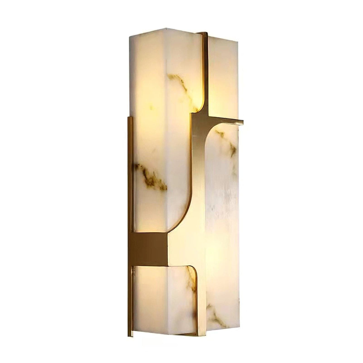 Ariel aplique de pared alabastro y latón Elegancia