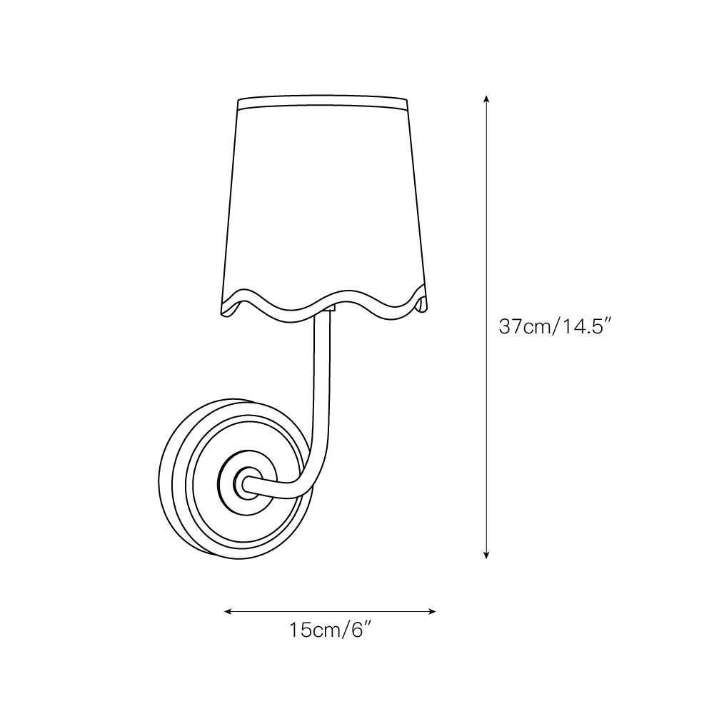 Sifuvyo aplique de pared moderno minimalista de tela y metal