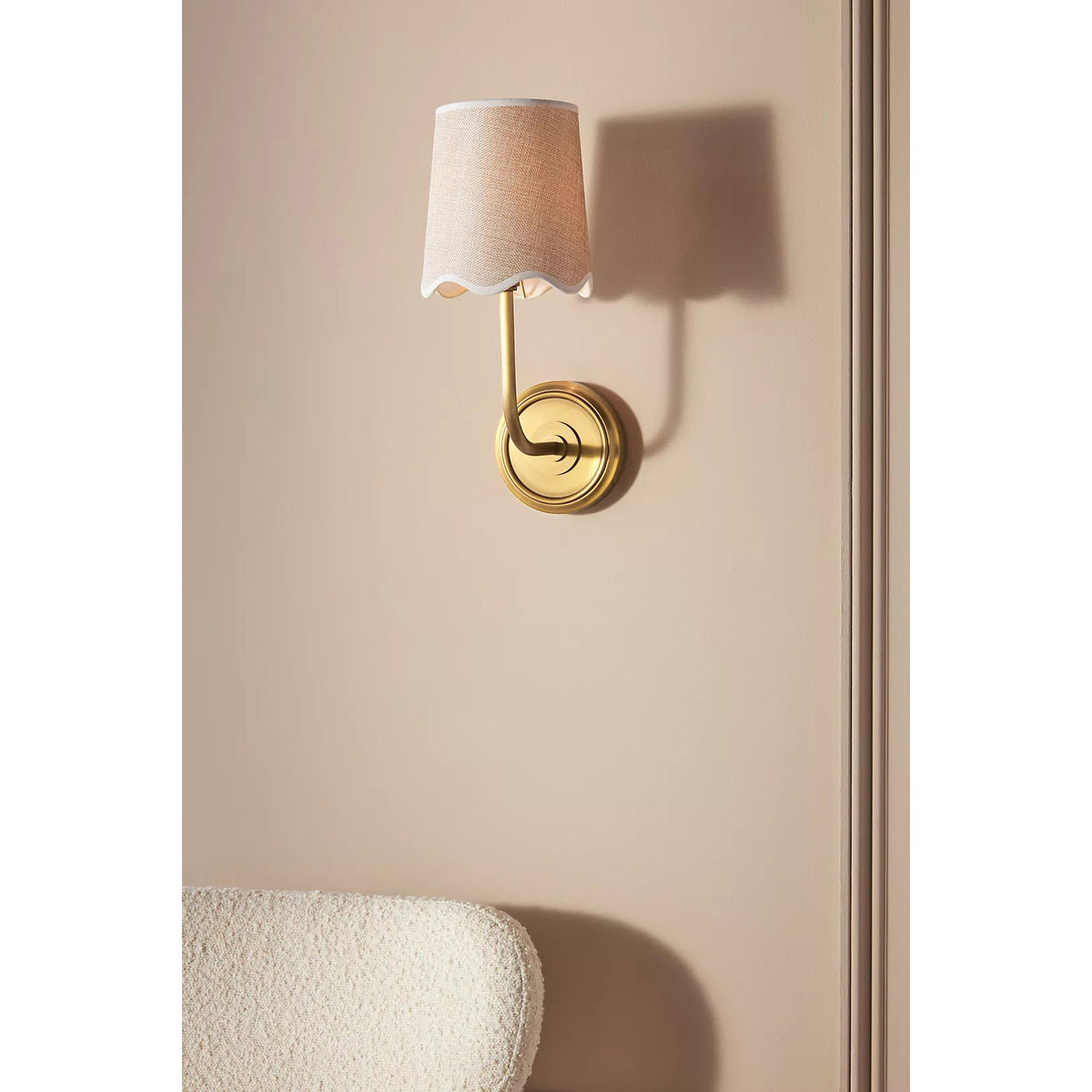 Sifuvyo aplique de pared moderno minimalista de tela y metal