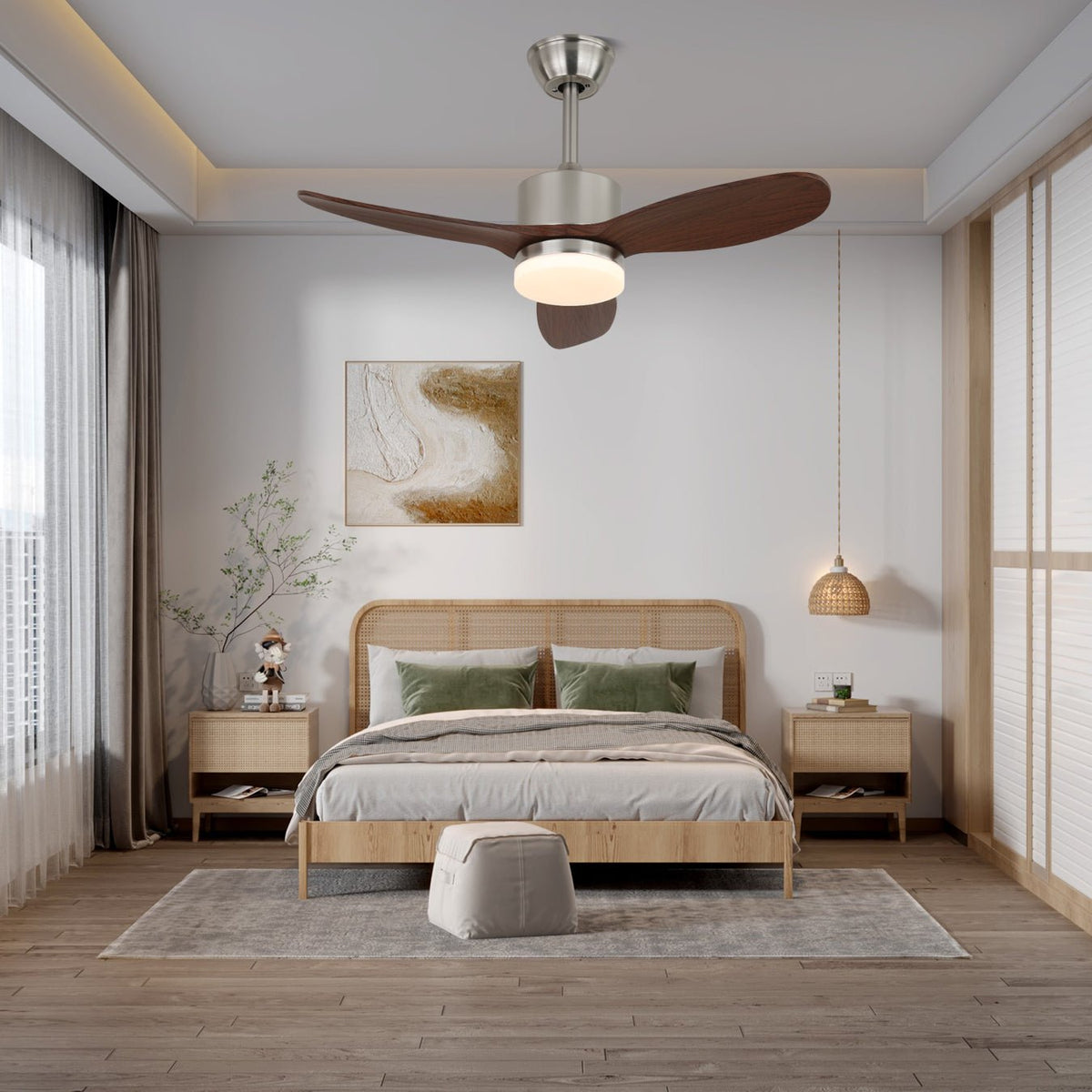 Verdant Breeze ventilador de techo con luz