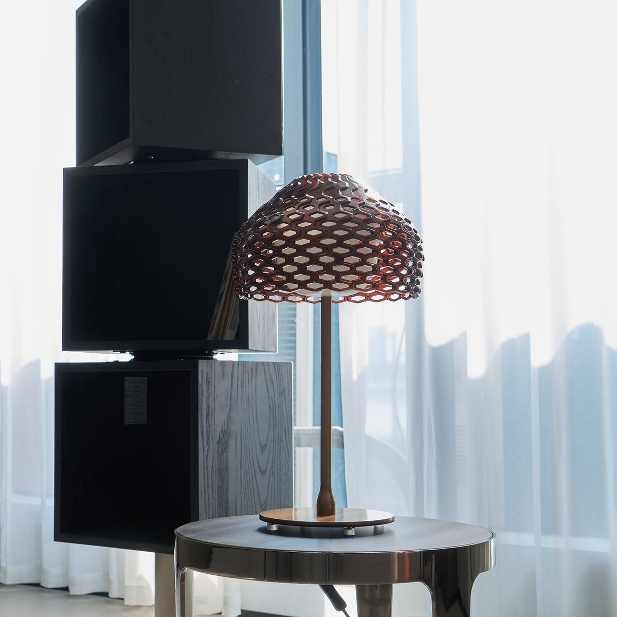 Vintace lámpara de mesa industrial de plástico