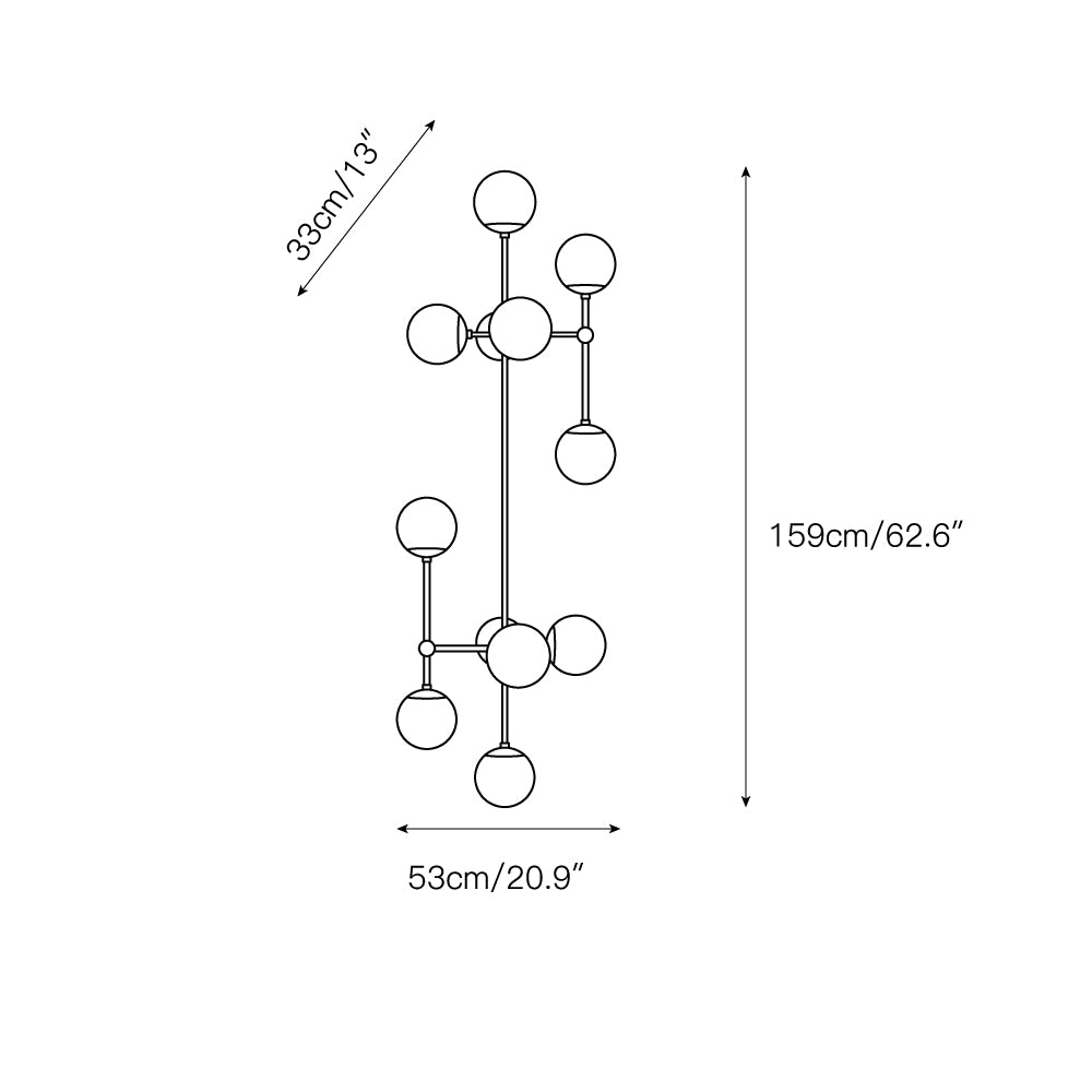Ulfuvyo aplique de pared moderno minimalista de vidrio y metal