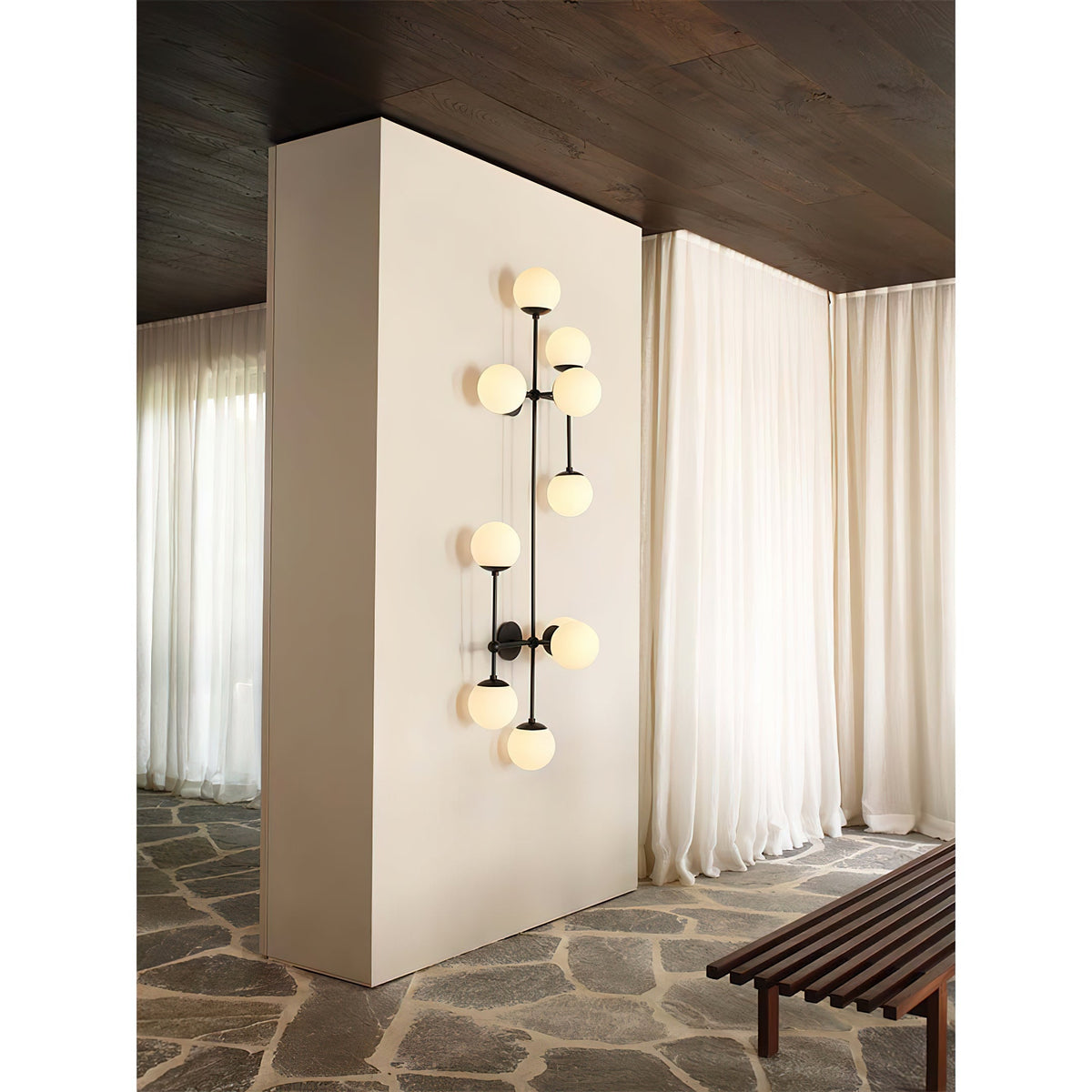 Ulfuvyo aplique de pared moderno minimalista de vidrio y metal