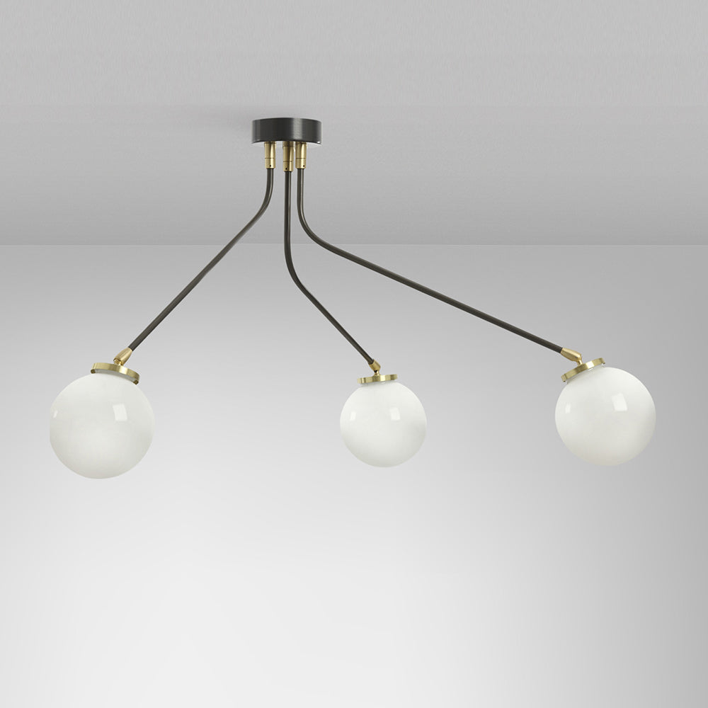 Vatnuvyo lámpara de techo moderna minimalista de metal, vidrio y latón