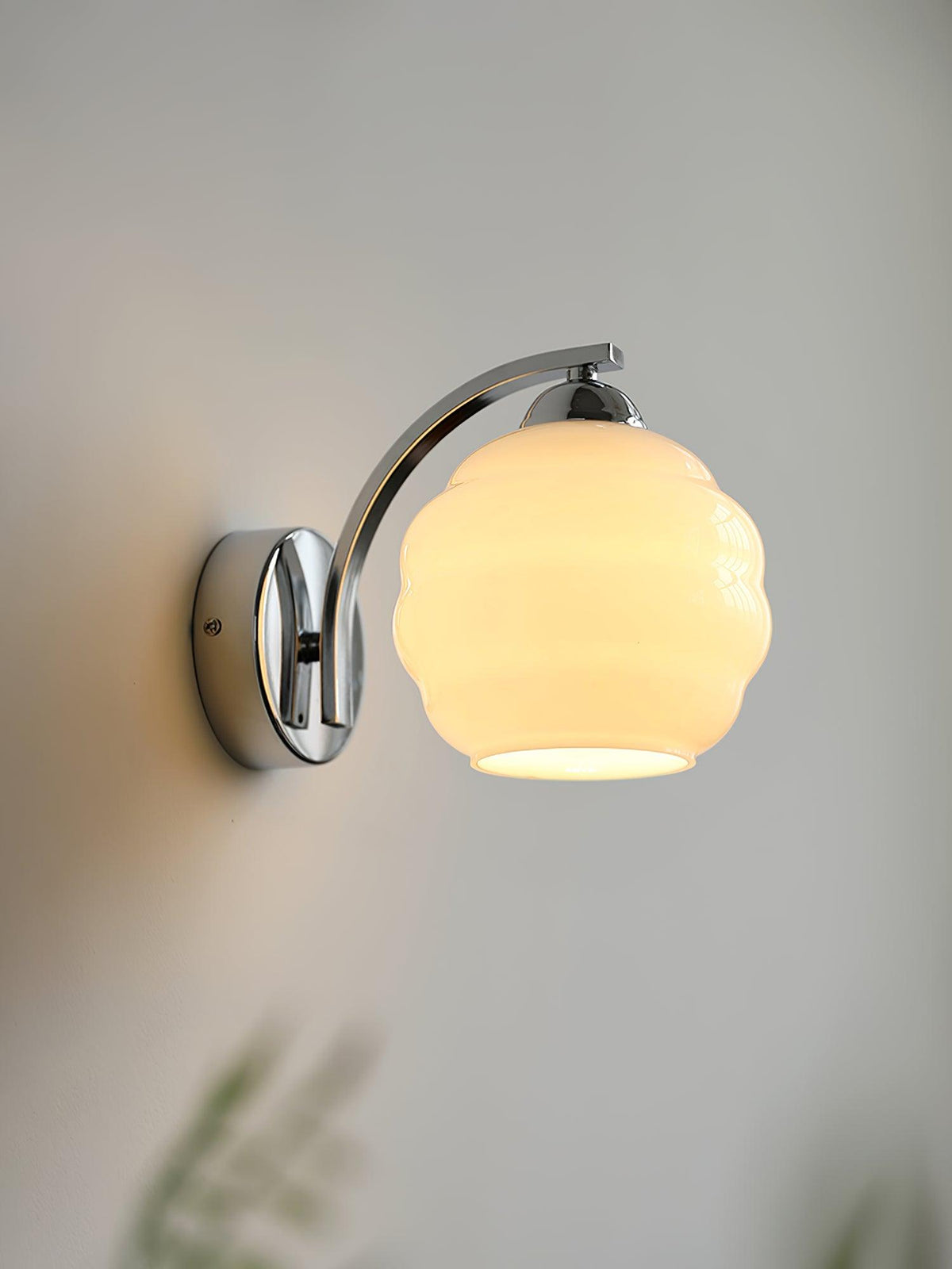 Eiraaine aplique de pared Art Deco vidrio Cromo