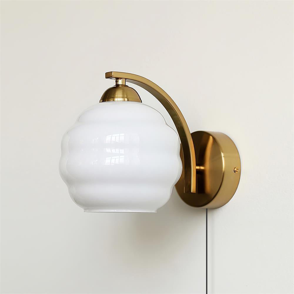 Eiraaine aplique de pared Art Deco vidrio Cromo