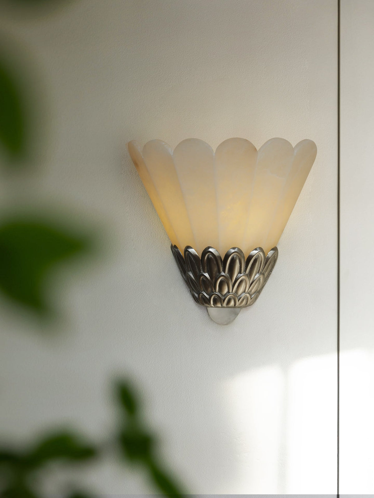 Marbe aplique de pared Vintage alabastro con pétal
