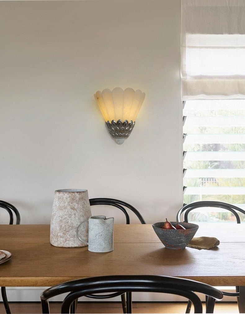Marbe aplique de pared Vintage alabastro con pétal
