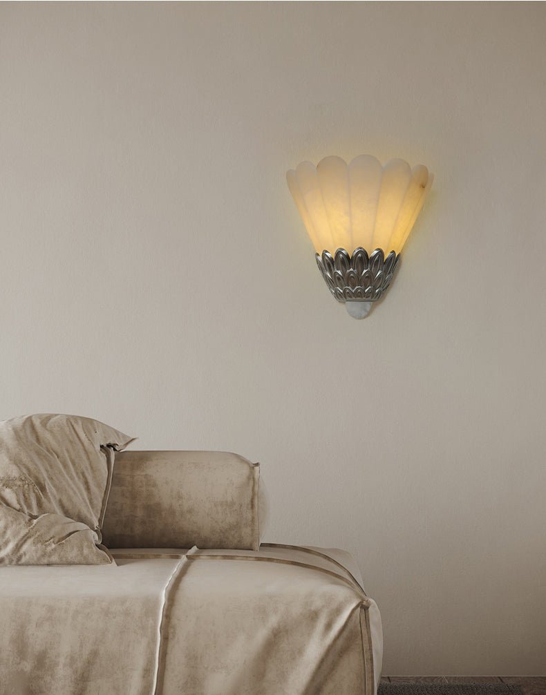 Marbe aplique de pared Vintage alabastro con pétal